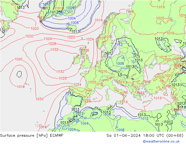 Yer basıncı ECMWF Cts 01.06.2024 18 UTC