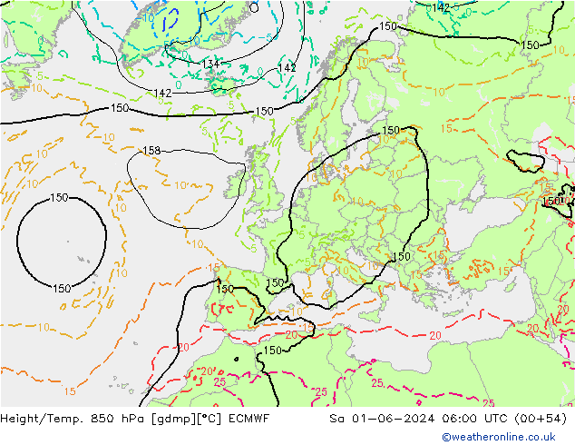 Z500/Rain (+SLP)/Z850 ECMWF сб 01.06.2024 06 UTC