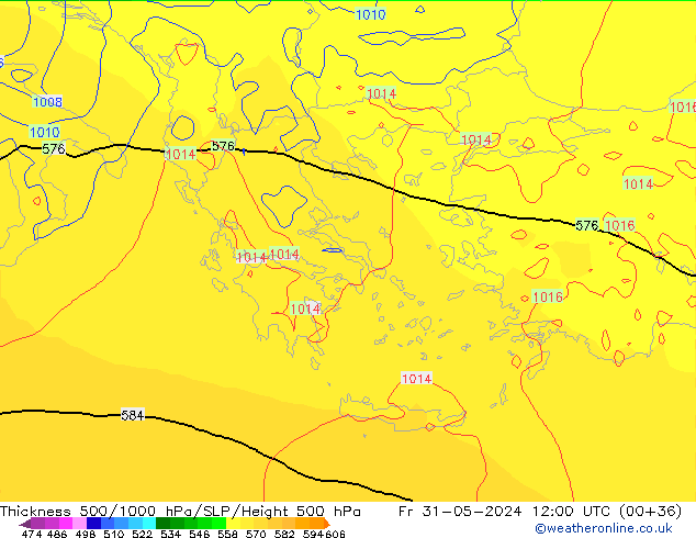 Thck 500-1000hPa ECMWF Sex 31.05.2024 12 UTC