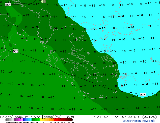 Z500/Rain (+SLP)/Z850 ECMWF Sex 31.05.2024 06 UTC