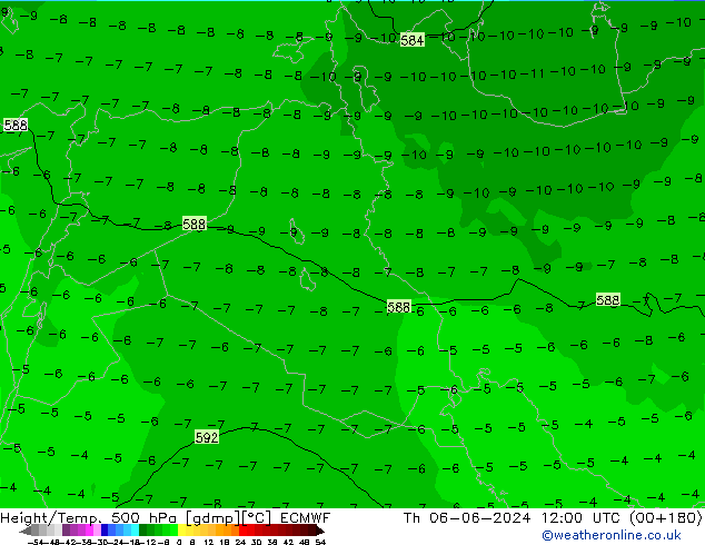 Z500/Rain (+SLP)/Z850 ECMWF ��� 06.06.2024 12 UTC