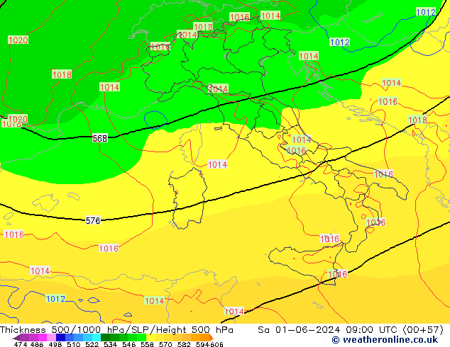 Thck 500-1000hPa ECMWF Sáb 01.06.2024 09 UTC