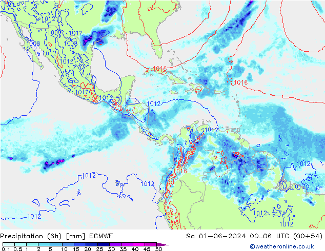 Z500/Rain (+SLP)/Z850 ECMWF Sa 01.06.2024 06 UTC