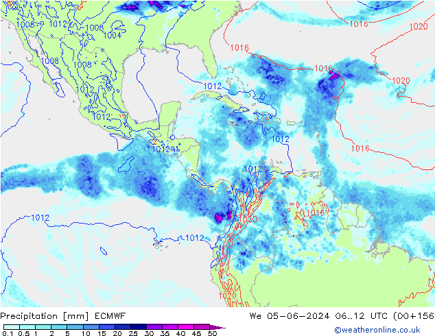 Precipitazione ECMWF mer 05.06.2024 12 UTC