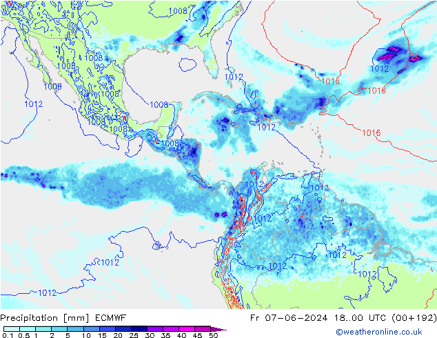 Precipitation ECMWF Fr 07.06.2024 00 UTC
