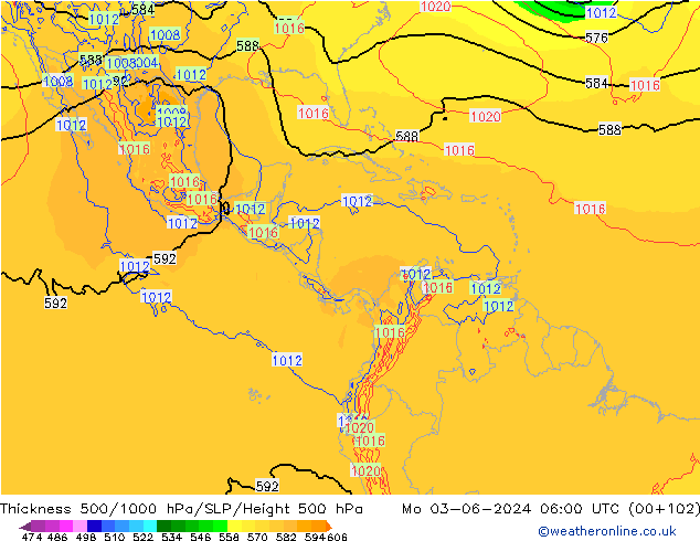 Thck 500-1000hPa ECMWF Po 03.06.2024 06 UTC