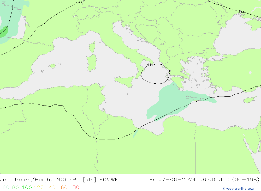 Jet Akımları ECMWF Cu 07.06.2024 06 UTC