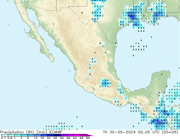 Z500/Rain (+SLP)/Z850 ECMWF jue 30.05.2024 06 UTC