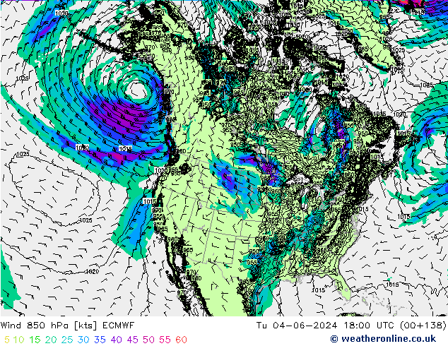  850 hPa ECMWF  04.06.2024 18 UTC