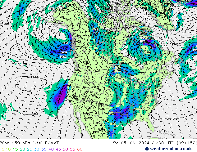  950 hPa ECMWF  05.06.2024 06 UTC