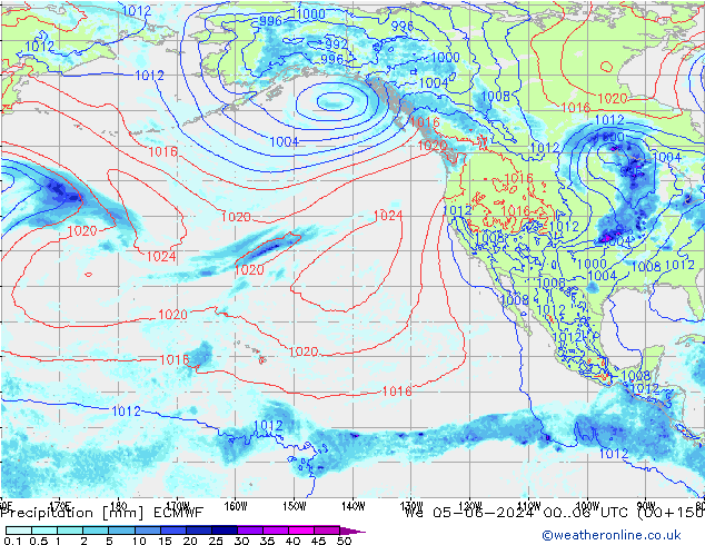 Precipitazione ECMWF mer 05.06.2024 06 UTC