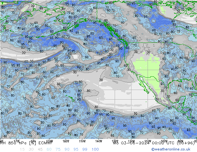 RH 850 hPa ECMWF Mo 03.06.2024 00 UTC