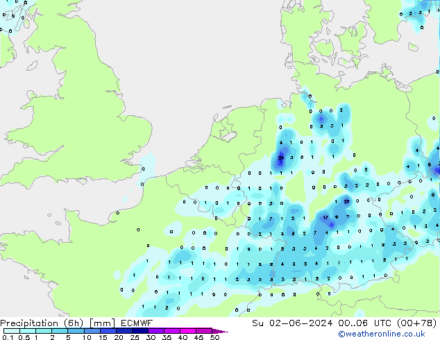 Z500/Rain (+SLP)/Z850 ECMWF Su 02.06.2024 06 UTC