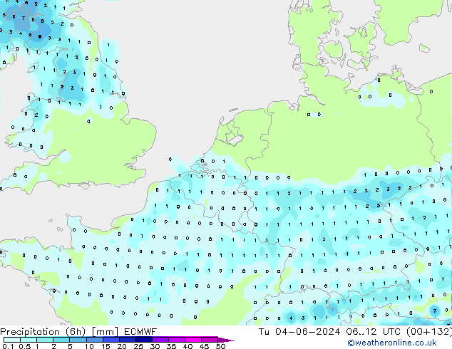 Z500/Rain (+SLP)/Z850 ECMWF  04.06.2024 12 UTC