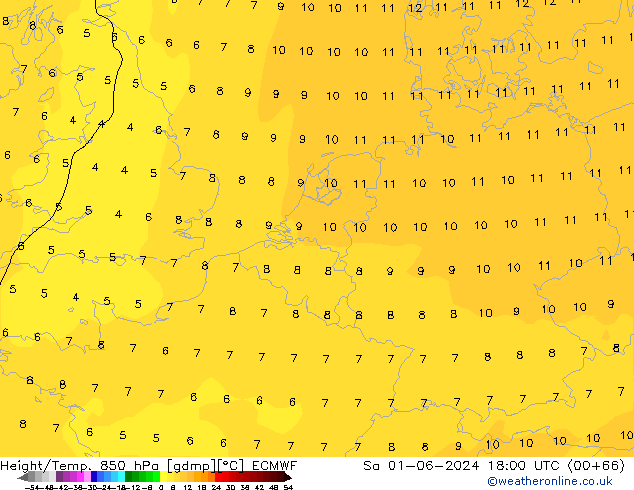 Z500/Regen(+SLP)/Z850 ECMWF za 01.06.2024 18 UTC