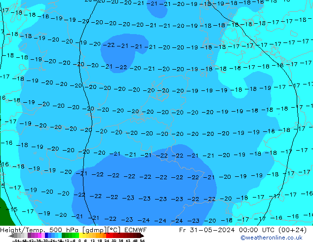 Z500/Rain (+SLP)/Z850 ECMWF Fr 31.05.2024 00 UTC