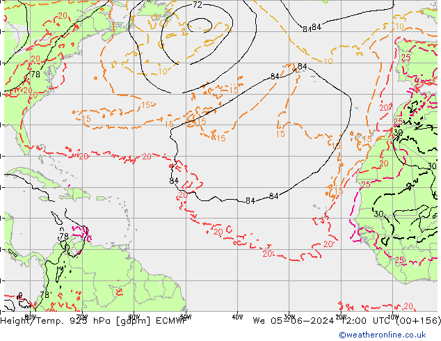 Height/Temp. 925 hPa ECMWF St 05.06.2024 12 UTC