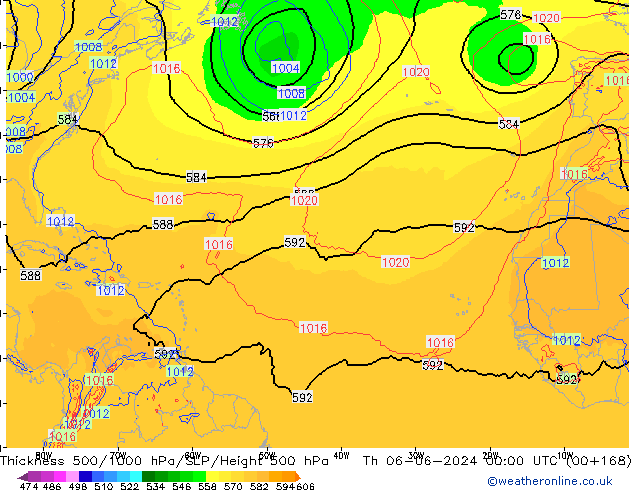 Thck 500-1000гПа ECMWF чт 06.06.2024 00 UTC