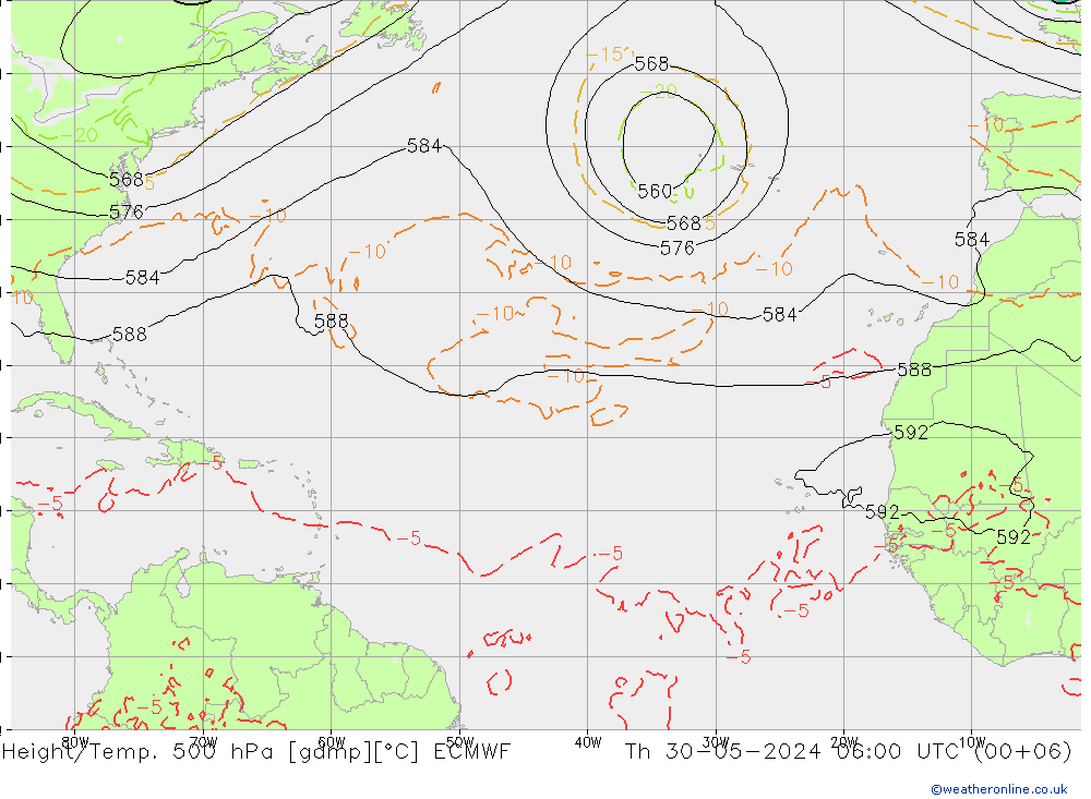 Z500/Regen(+SLP)/Z850 ECMWF do 30.05.2024 06 UTC