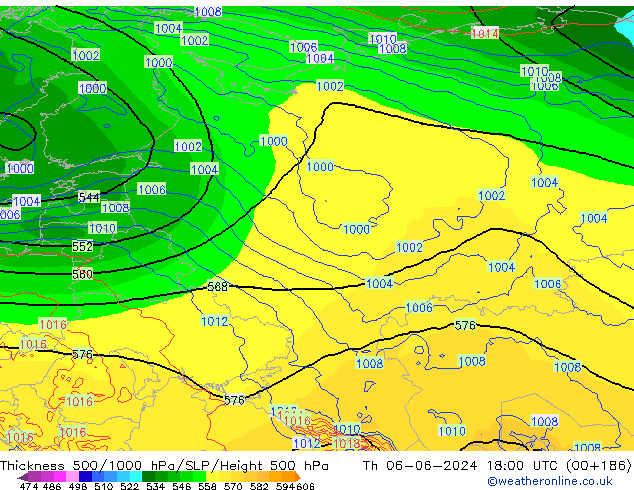 Thck 500-1000hPa ECMWF jeu 06.06.2024 18 UTC