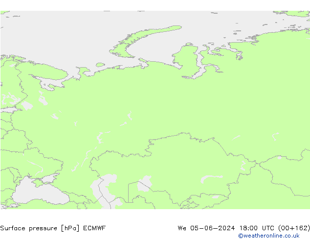 Luchtdruk (Grond) ECMWF wo 05.06.2024 18 UTC