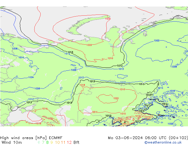 High wind areas ECMWF Seg 03.06.2024 06 UTC