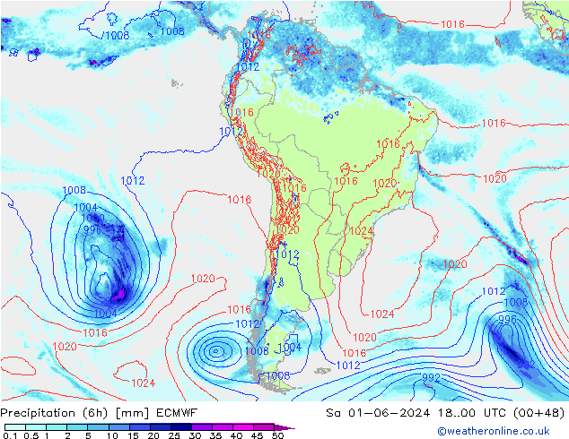 Z500/Rain (+SLP)/Z850 ECMWF Sa 01.06.2024 00 UTC