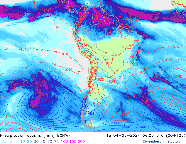 Precipitation accum. ECMWF Ter 04.06.2024 06 UTC