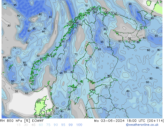 850 hPa Nispi Nem ECMWF Pzt 03.06.2024 18 UTC