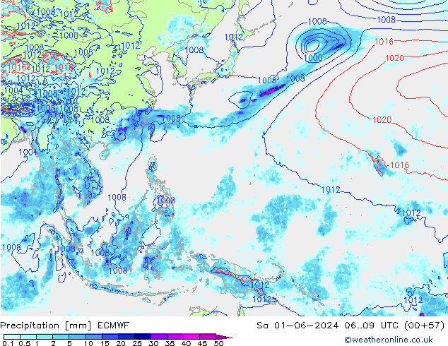 Precipitación ECMWF sáb 01.06.2024 09 UTC