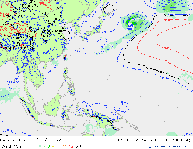 Windvelden ECMWF za 01.06.2024 06 UTC