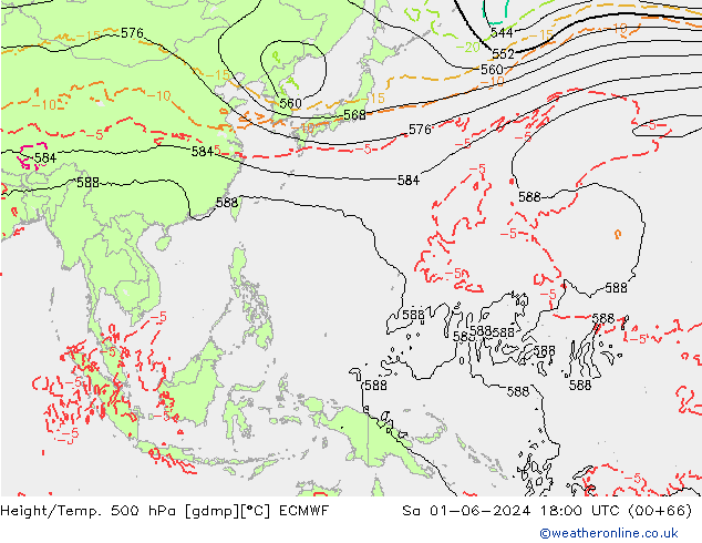 Z500/Yağmur (+YB)/Z850 ECMWF Cts 01.06.2024 18 UTC