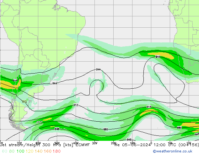 Corrente a getto ECMWF mer 05.06.2024 12 UTC