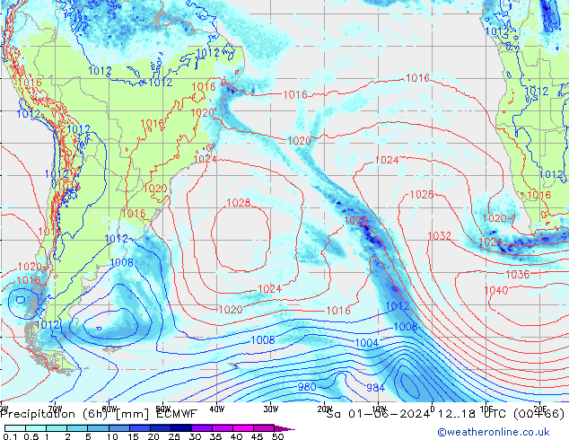 Z500/Yağmur (+YB)/Z850 ECMWF Cts 01.06.2024 18 UTC