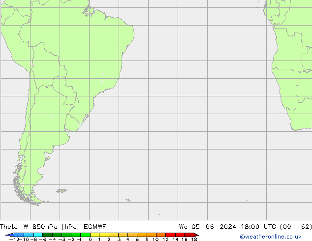 Theta-W 850hPa ECMWF St 05.06.2024 18 UTC