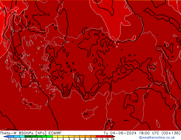 Theta-W 850hPa ECMWF mar 04.06.2024 18 UTC