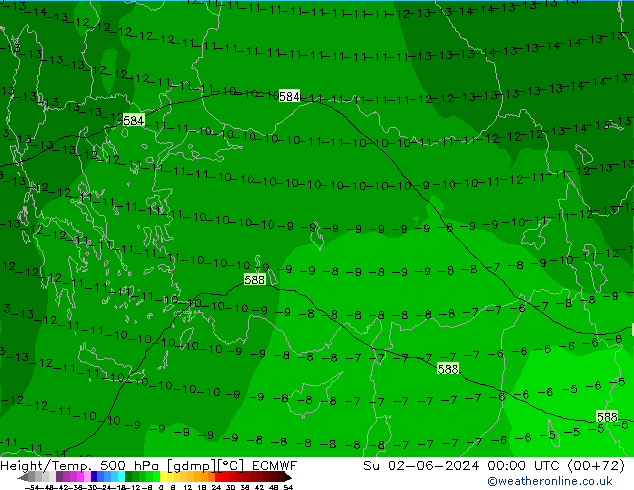 Z500/Rain (+SLP)/Z850 ECMWF  02.06.2024 00 UTC