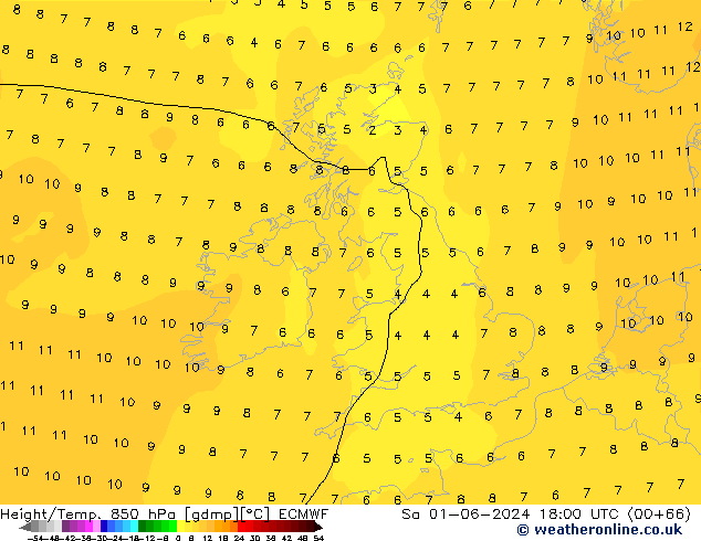 Z500/Rain (+SLP)/Z850 ECMWF  01.06.2024 18 UTC