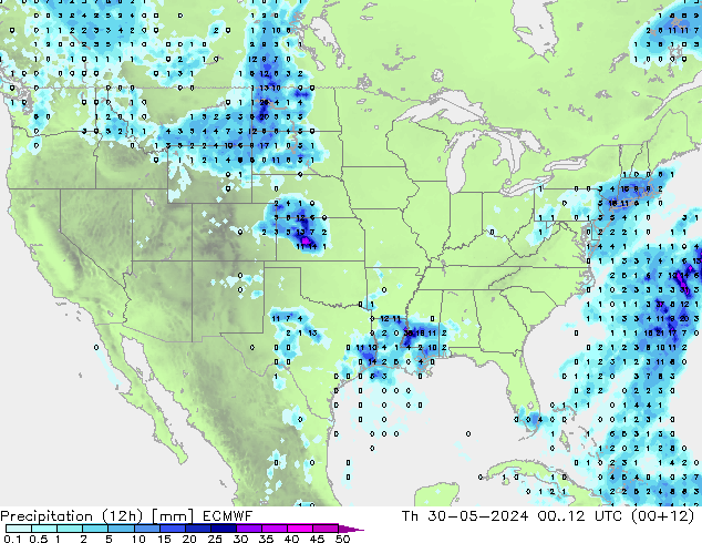 Yağış (12h) ECMWF Per 30.05.2024 12 UTC