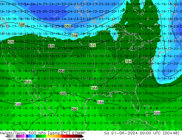 Z500/Rain (+SLP)/Z850 ECMWF Sa 01.06.2024 00 UTC