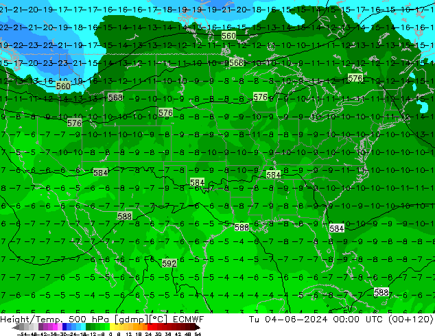 Z500/Rain (+SLP)/Z850 ECMWF Ter 04.06.2024 00 UTC