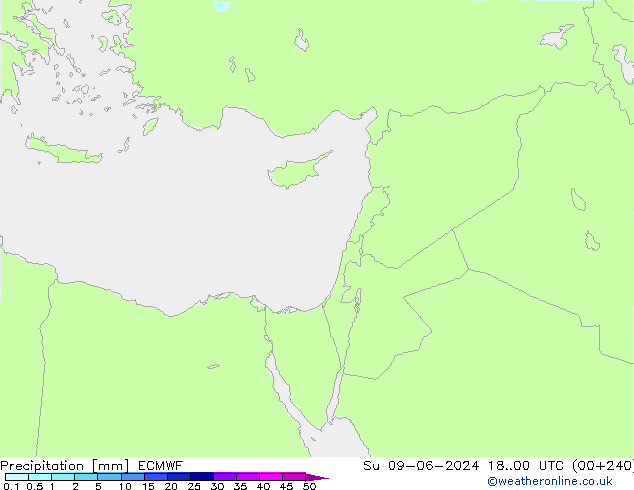 Yağış ECMWF Paz 09.06.2024 00 UTC