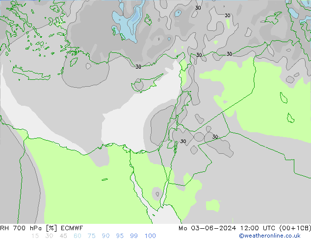 700 hPa Nispi Nem ECMWF Pzt 03.06.2024 12 UTC