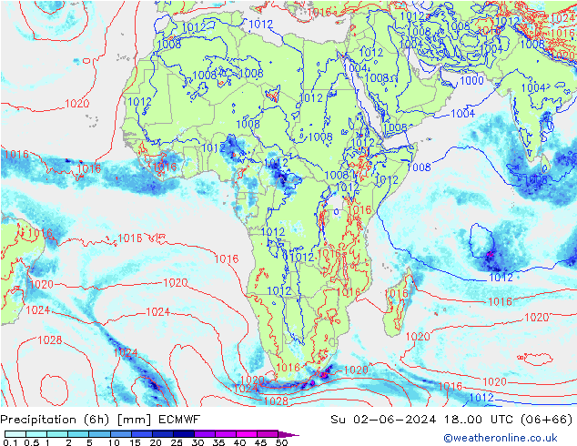 Z500/Rain (+SLP)/Z850 ECMWF  02.06.2024 00 UTC