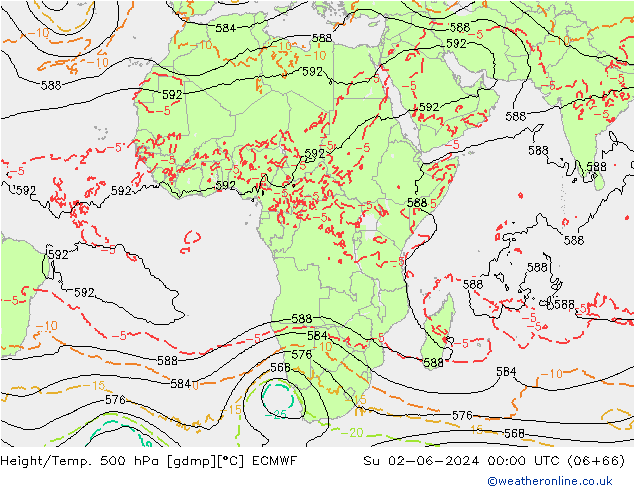 Z500/Rain (+SLP)/Z850 ECMWF  02.06.2024 00 UTC