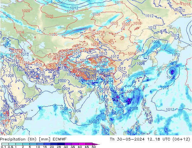 Z500/Yağmur (+YB)/Z850 ECMWF Per 30.05.2024 18 UTC