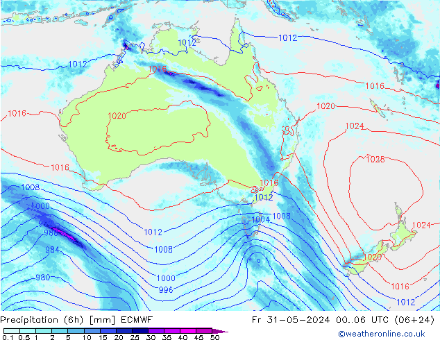 Z500/Rain (+SLP)/Z850 ECMWF пт 31.05.2024 06 UTC