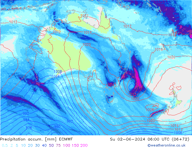 Precipitación acum. ECMWF dom 02.06.2024 06 UTC