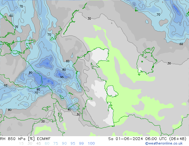 850 hPa Nispi Nem ECMWF Cts 01.06.2024 06 UTC