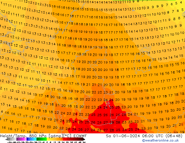 Z500/Rain (+SLP)/Z850 ECMWF Sa 01.06.2024 06 UTC